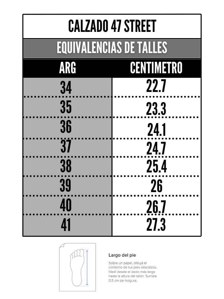 Tabla de talles