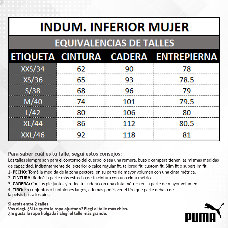 Tabla de talles