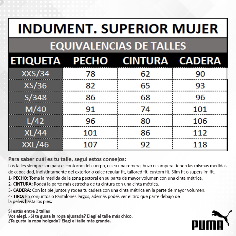 Tabla de talles